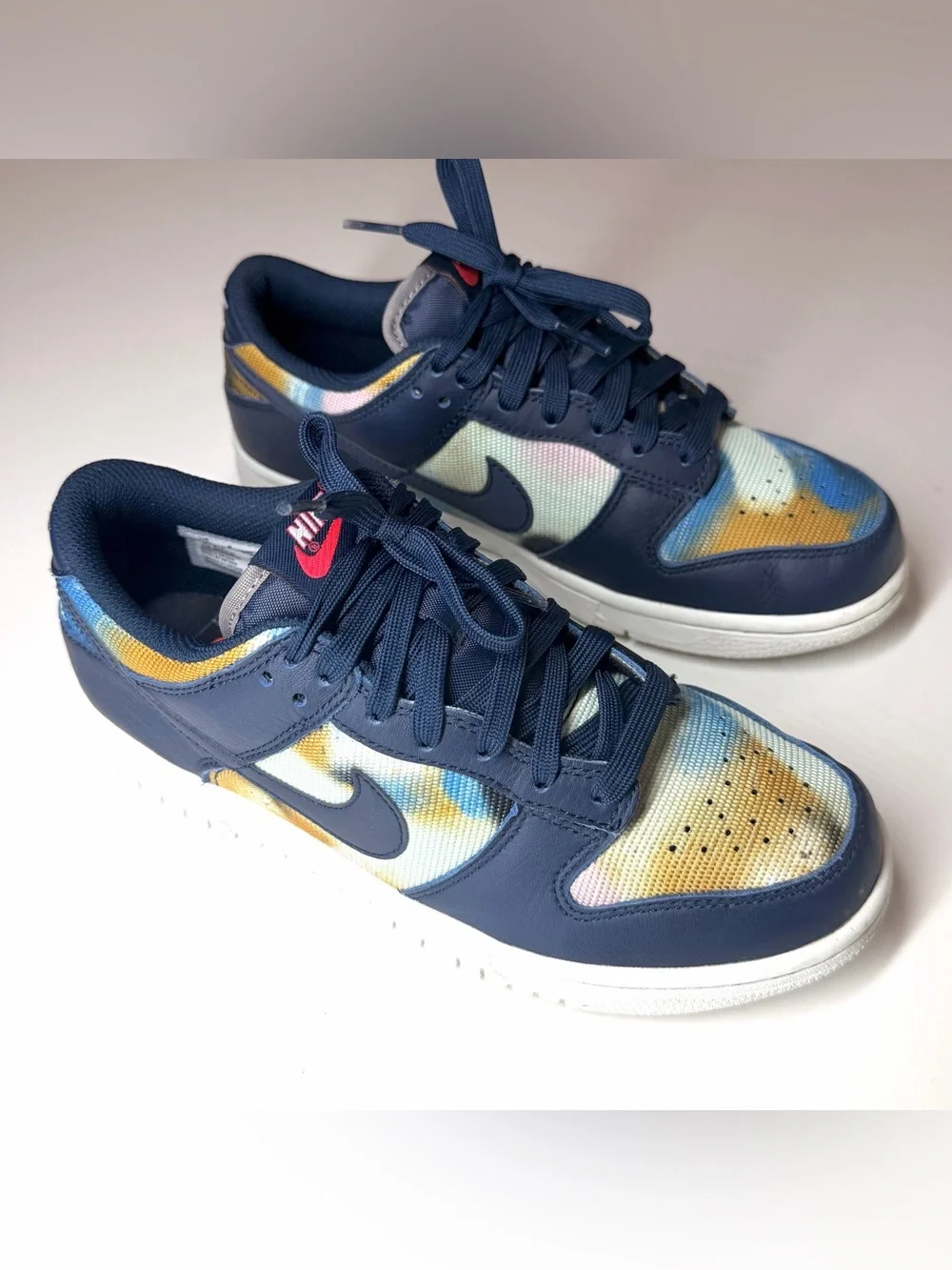 Nike Dunk Low Retro PRM Graffiti Navy White Kids Size- 6.5 Y